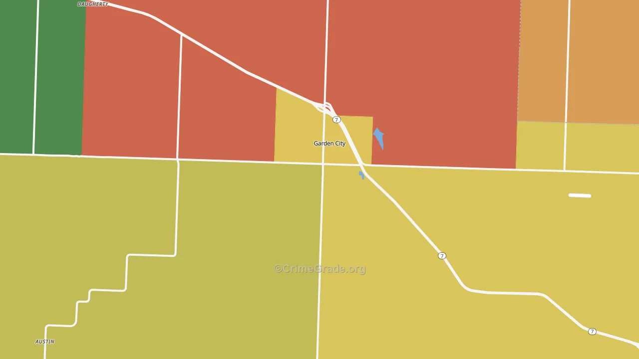 Garden City, MO Map of Arson Rates