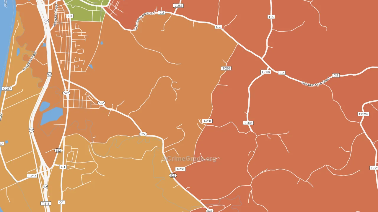 Garden City, OH Map of Arson Rates