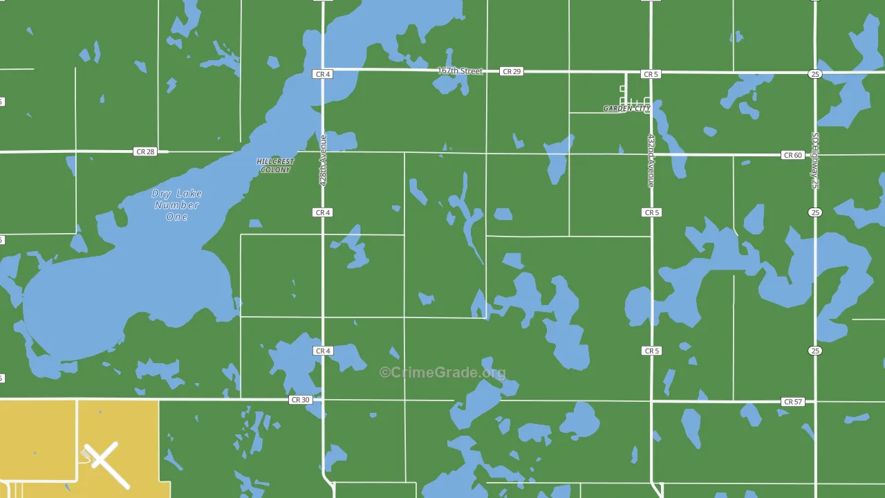 Garden City, SD Map of Arson Rates