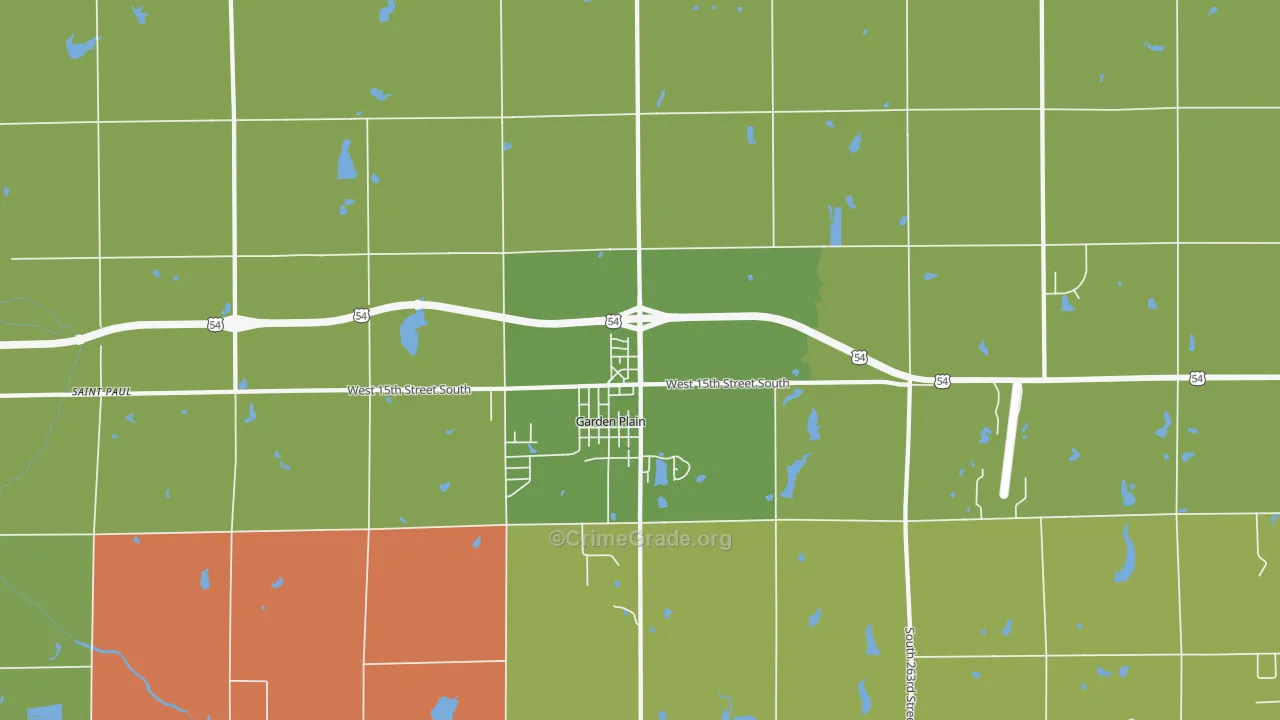 Garden Plain, KS Map of Arson Rates