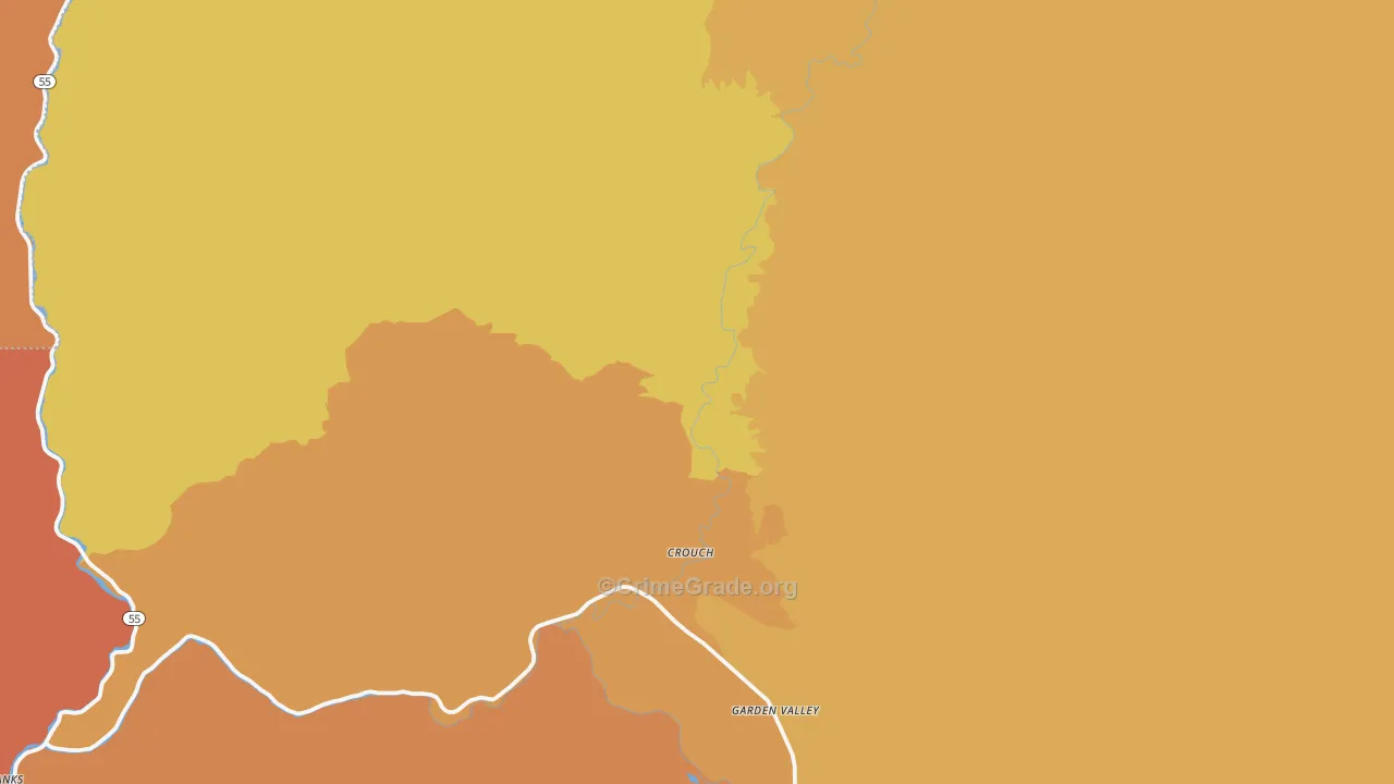 Garden Valley, ID Map of Arson Rates