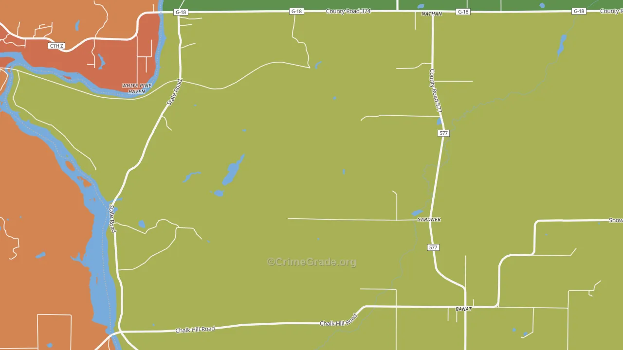 Gardner, MI Map of Arson Rates
