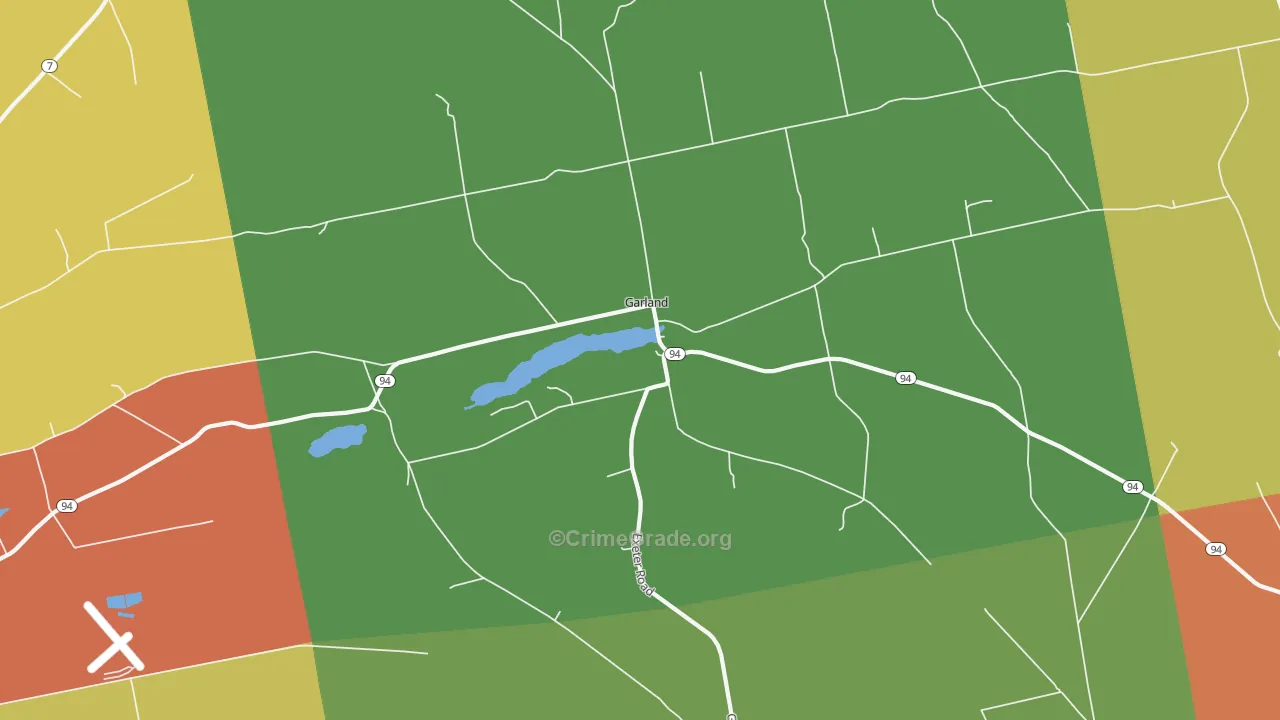 Garland, ME Map of Arson Rates