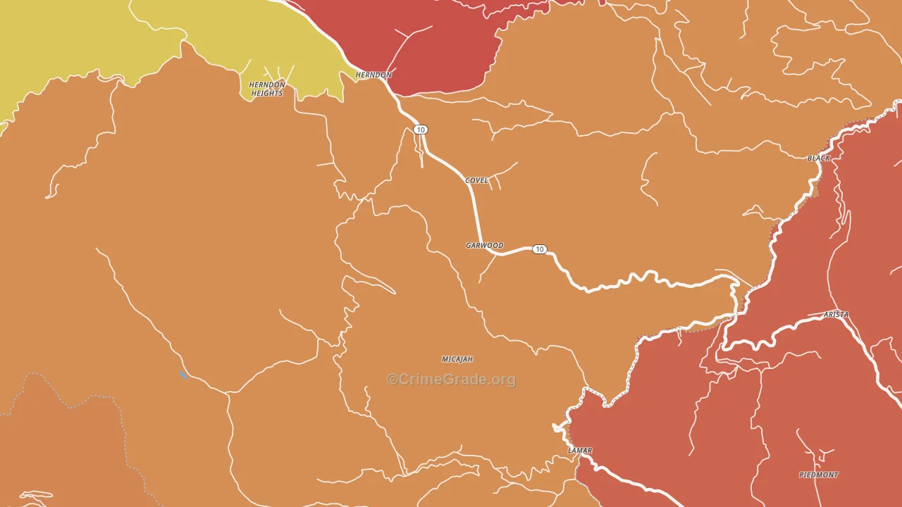 Garwood, WV Map of Arson Rates