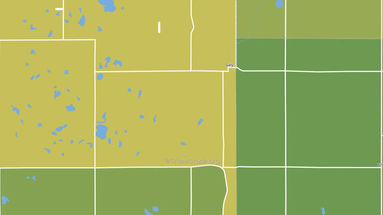 Gary, SD Map of Arson Rates