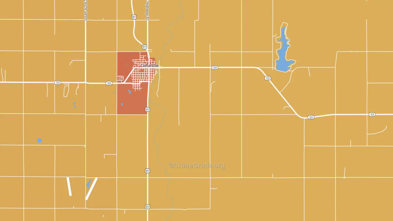 Gas City, OK Map of Arson Rates