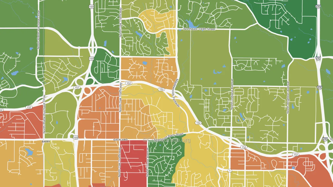 Gashland, Kansas City, MO Map of Arson Rates
