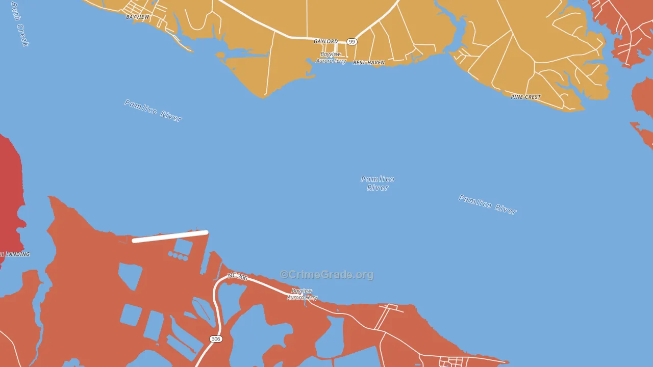 Gaylord, NC Map of Arson Rates