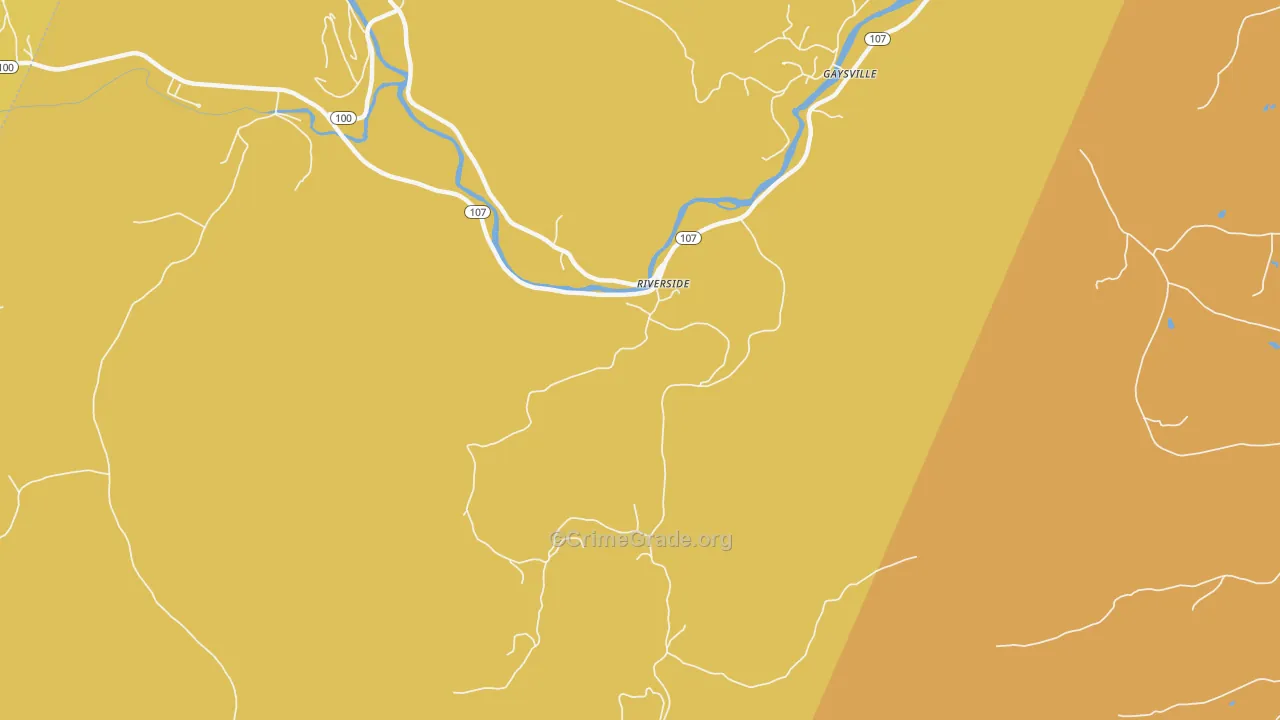 Gaysville, VT Map of Arson Rates