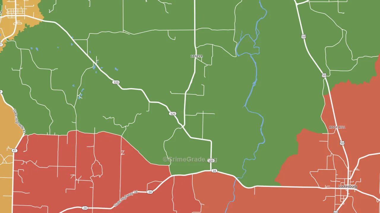 Geneva, AR Map of Arson Rates