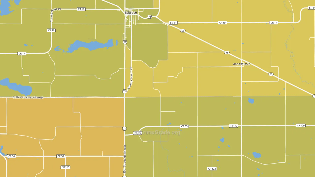 Georgeville, MN Map of Arson Rates