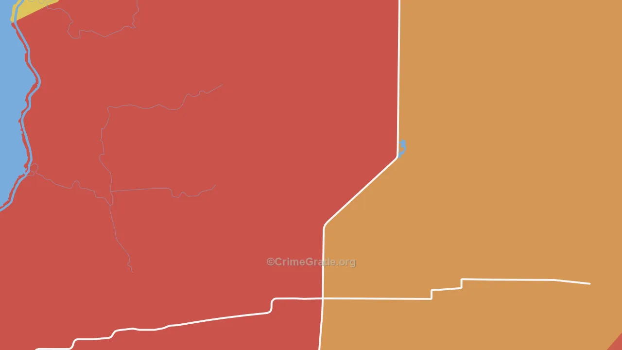 Gibbstown, LA Map of Arson Rates