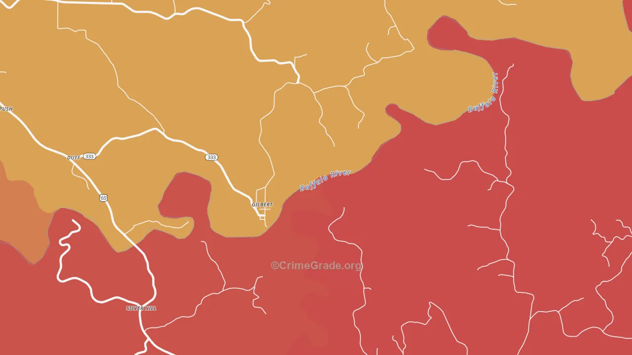 Gilbert, AR Map of Arson Rates