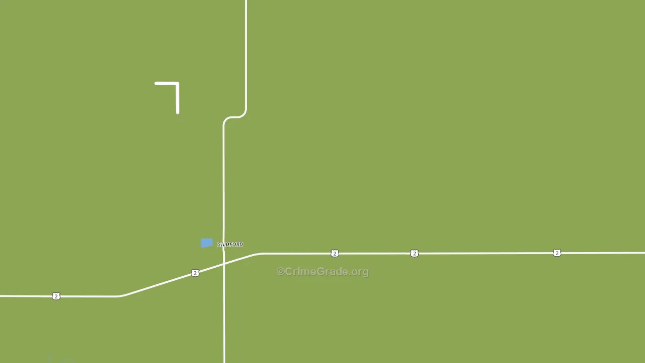 Gildford, MT Map of Arson Rates