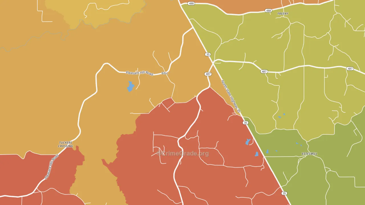 Gill, MS Map of Arson Rates