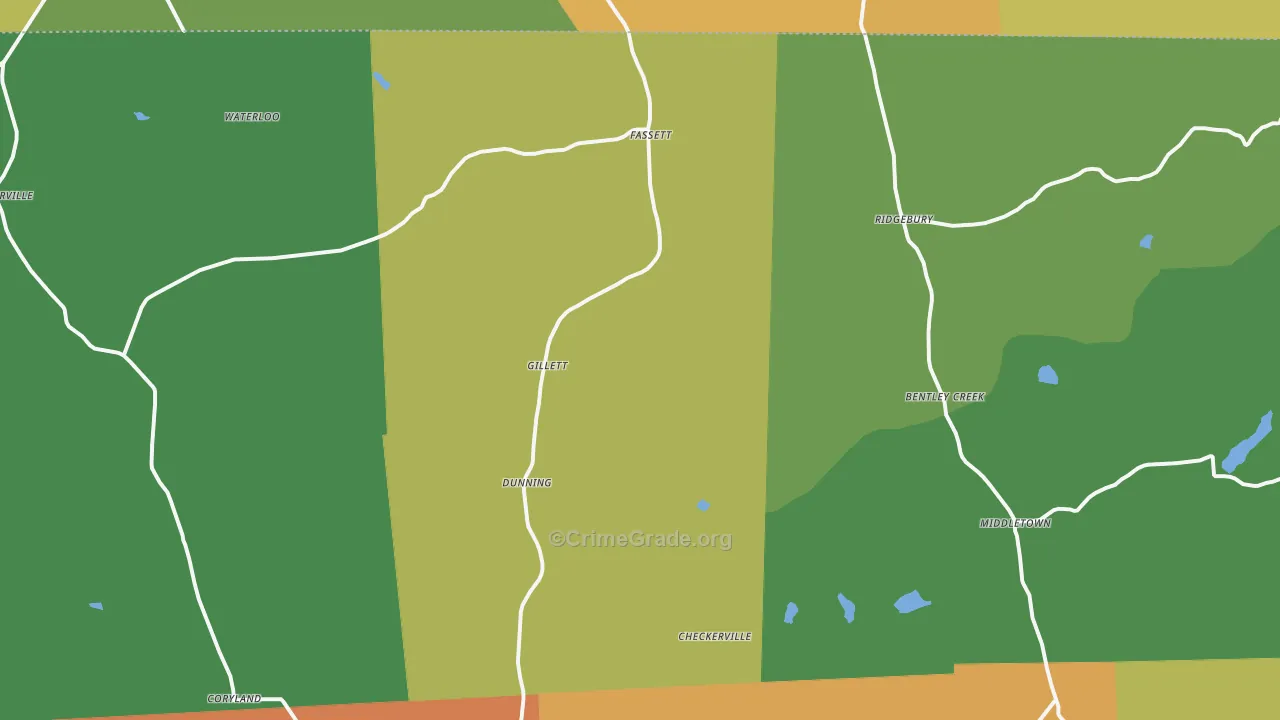 Gillett, PA Map of Arson Rates