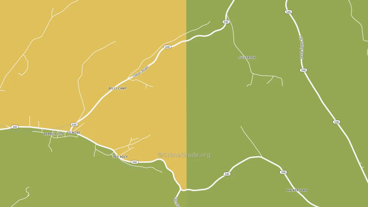 Gilmore, PA Map of Arson Rates