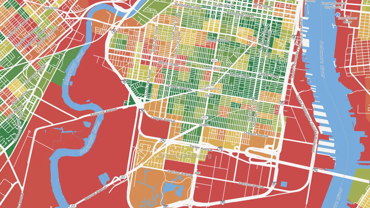 Girard Estates, Philadelphia, PA Map of Arson Rates