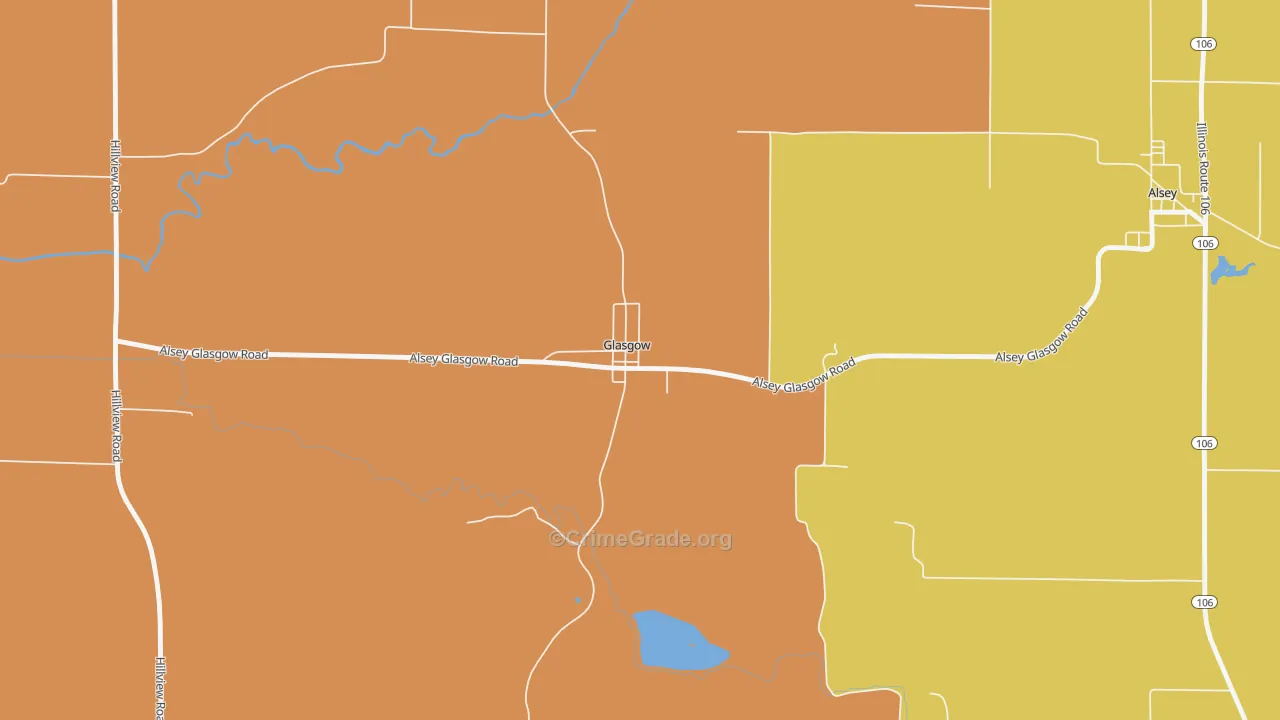 Glasgow, IL Map of Arson Rates