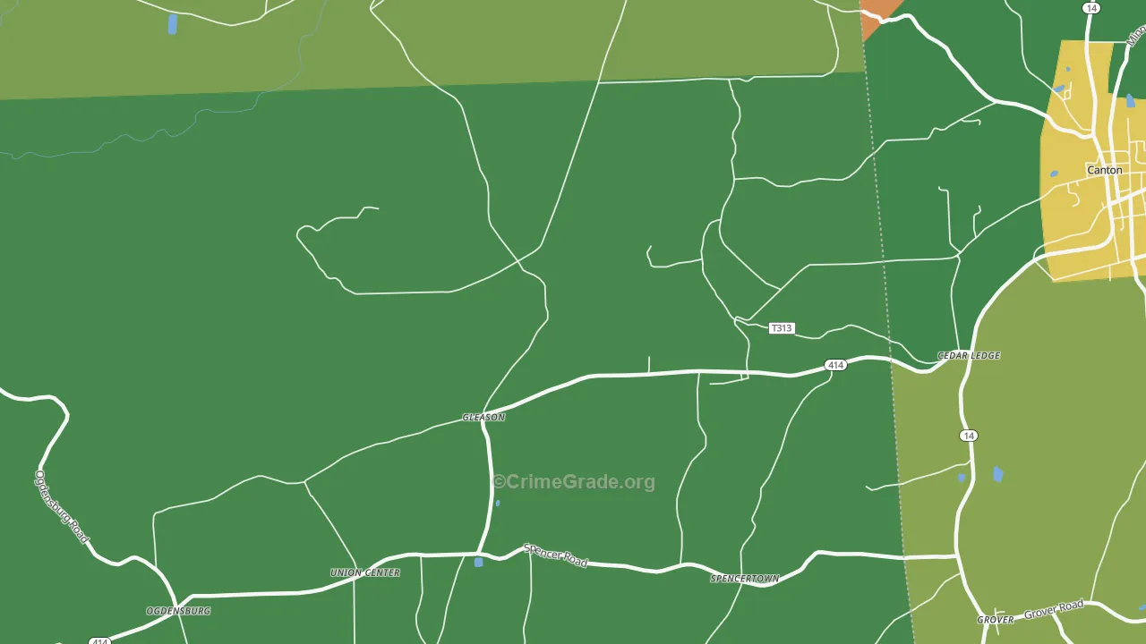 Gleason, PA Map of Arson Rates