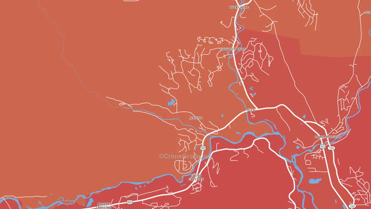 Glen, NH Map of Arson Rates
