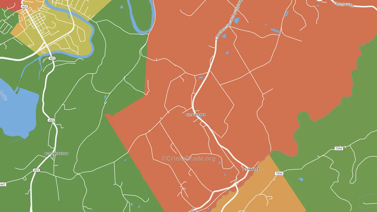 Glen Richey, PA Map of Arson Rates