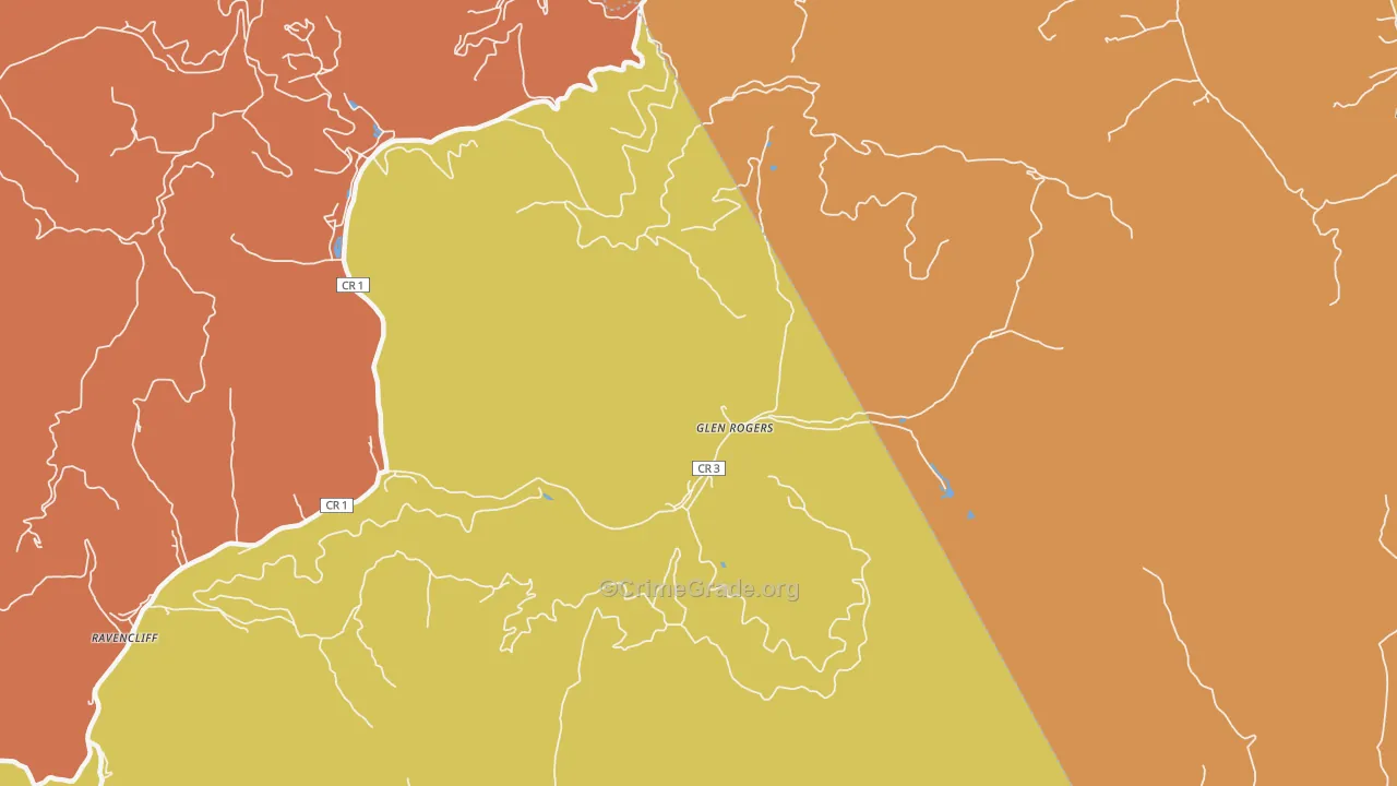 Glen Rogers, WV Map of Arson Rates