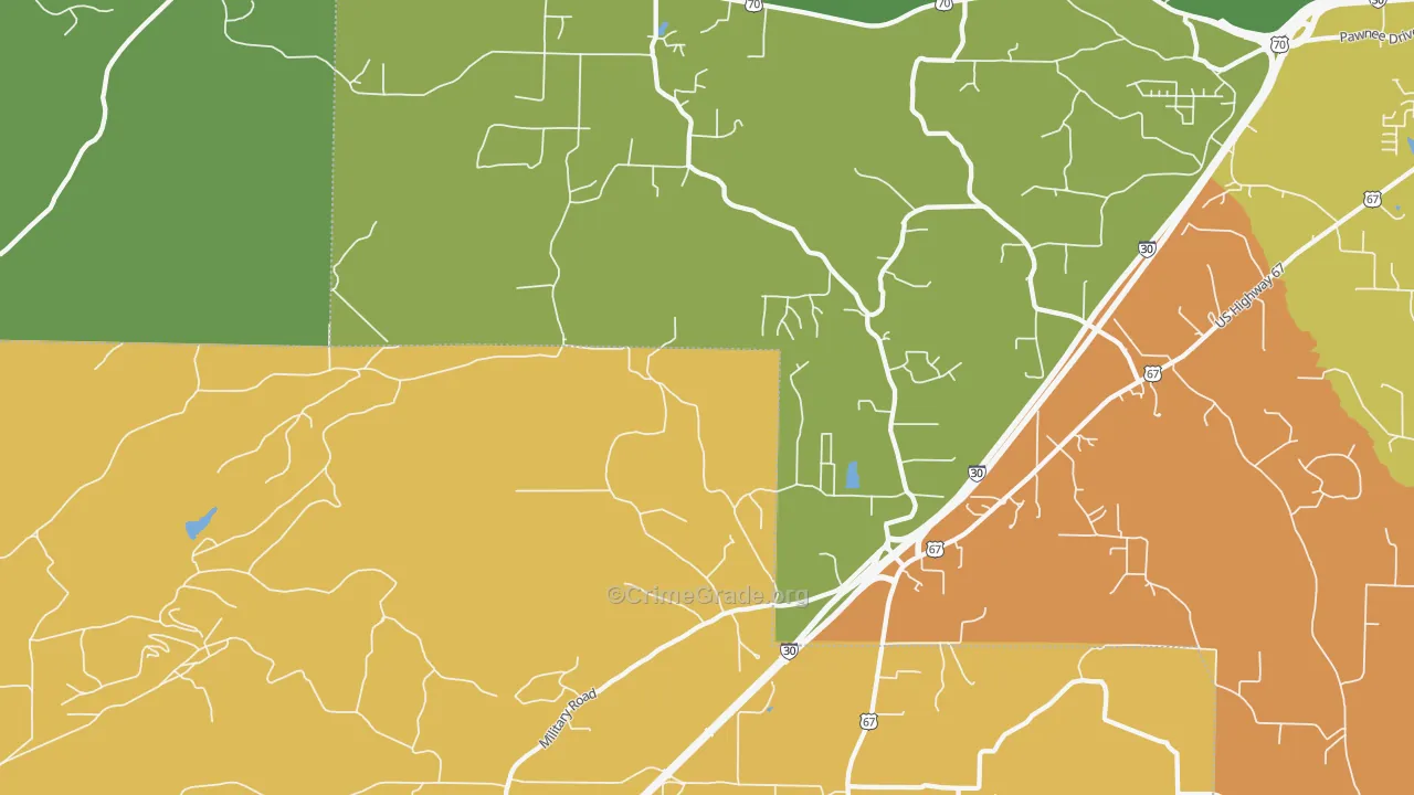 Glen Rose, AR Map of Arson Rates