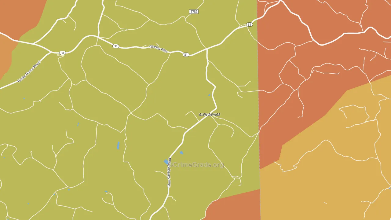 Glen Savage, PA Map of Arson Rates