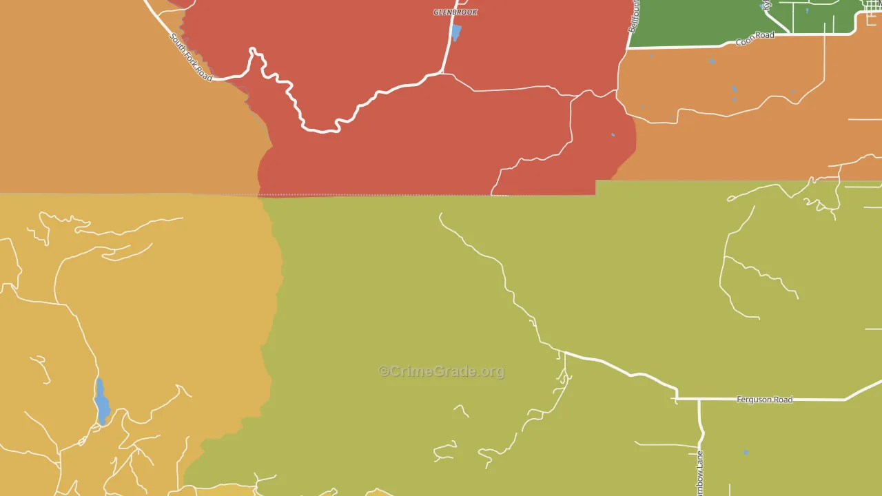 Glenbrook, OR Map of Arson Rates