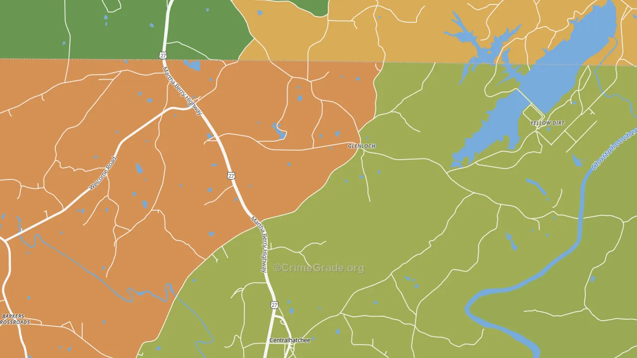 Glenloch, GA Map of Arson Rates