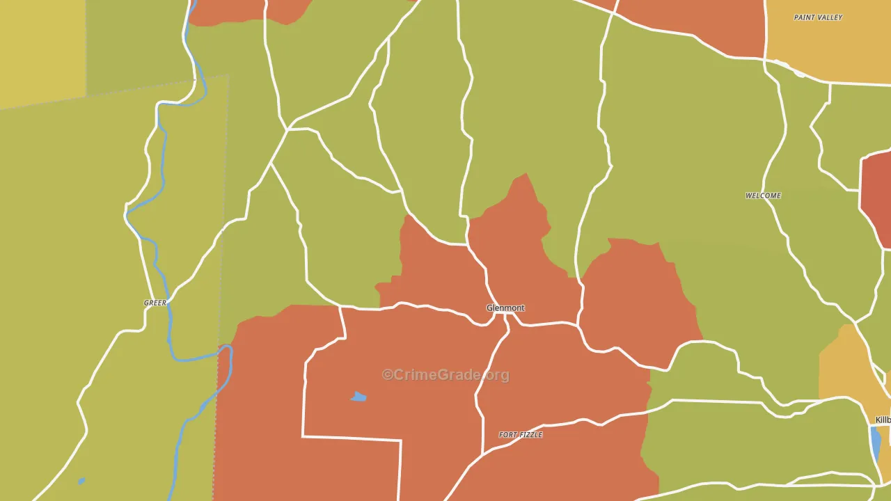 Glenmont, OH Map of Arson Rates