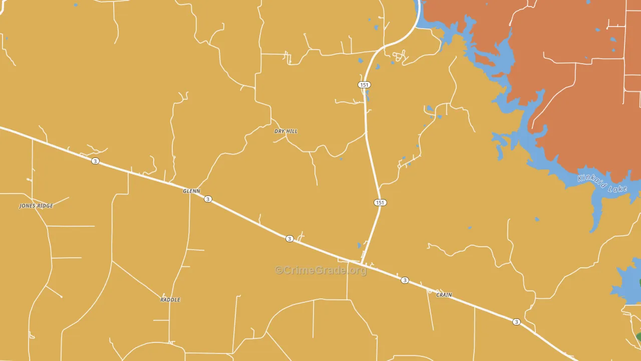 Glenn, IL Map of Arson Rates