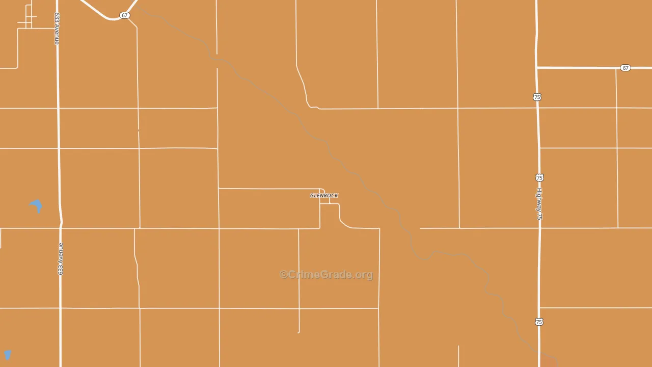 Glenrock, NE Map of Arson Rates
