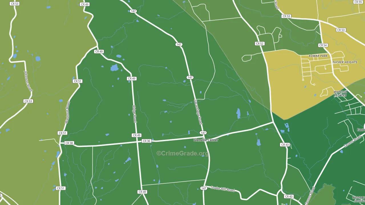 Glenville, NY Map of Arson Rates