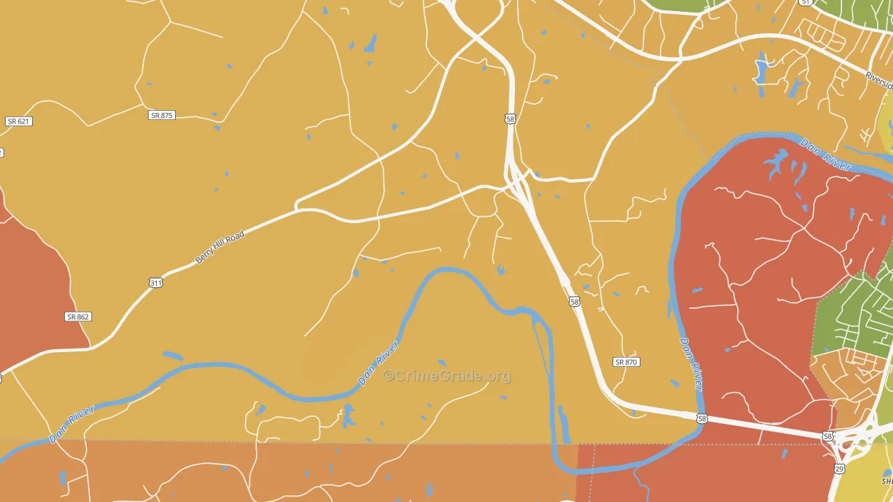 Glenwood, VA Map of Arson Rates
