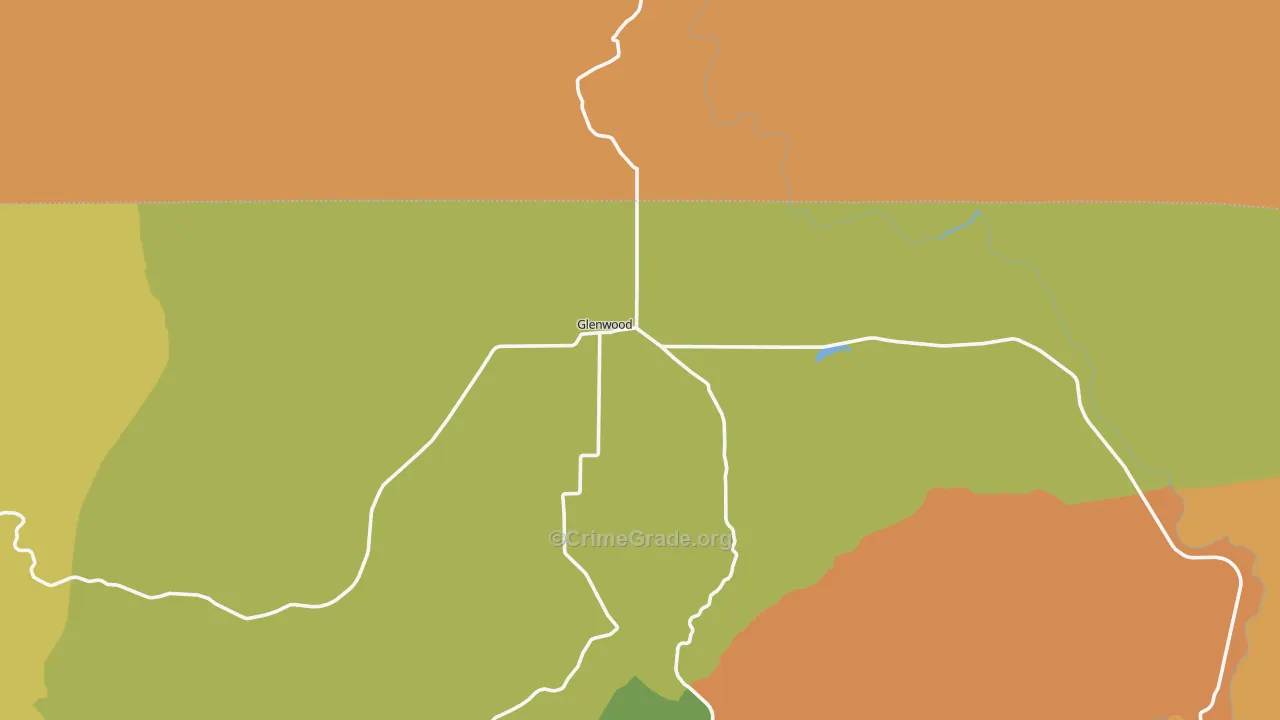 Glenwood, WA Map of Arson Rates