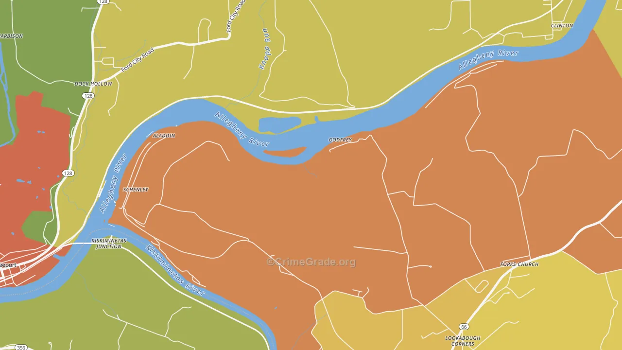 Godfrey, PA Map of Arson Rates