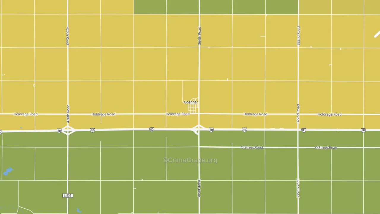 Goehner, NE Map of Arson Rates