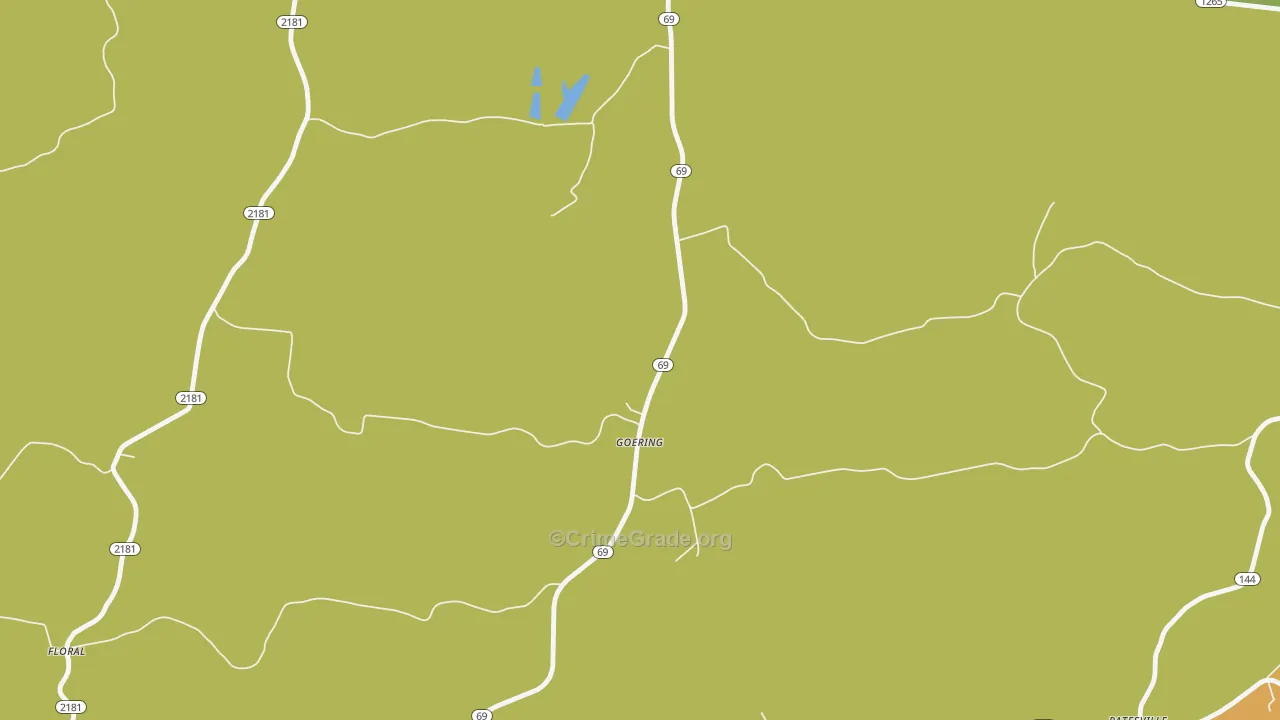 Goering, KY Map of Arson Rates