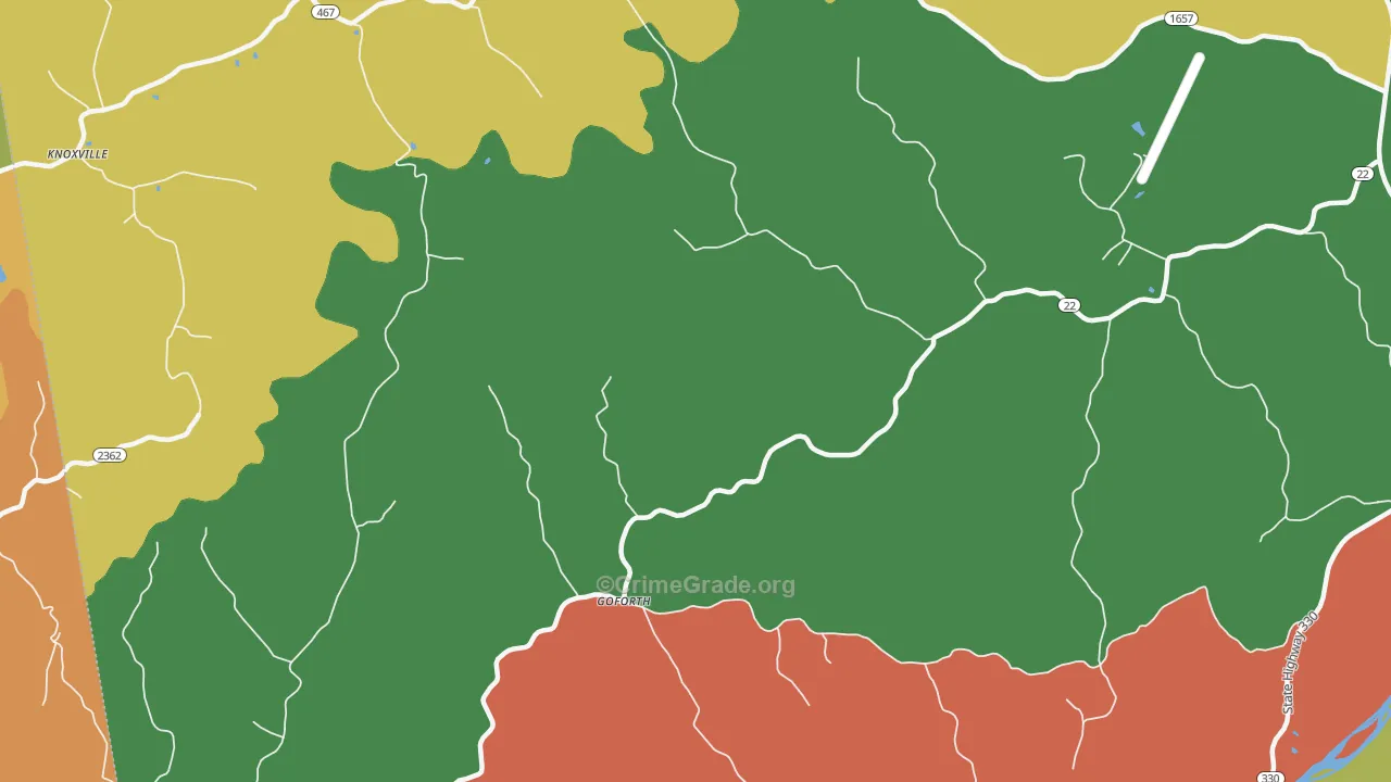 Goforth, KY Map of Arson Rates