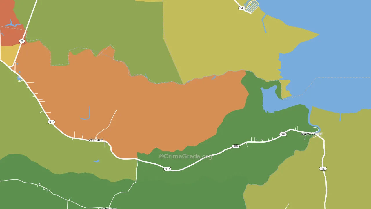 Golden Star Plantation, LA Map of Arson Rates