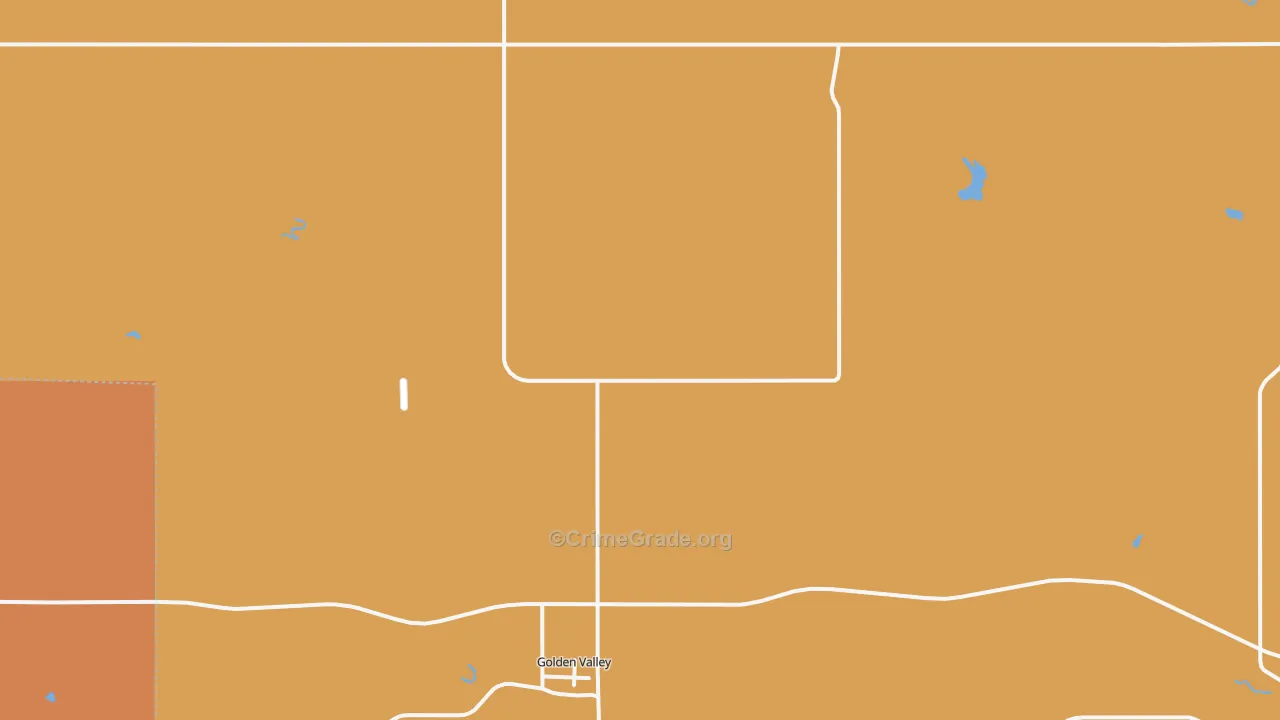 Golden Valley, ND Map of Arson Rates