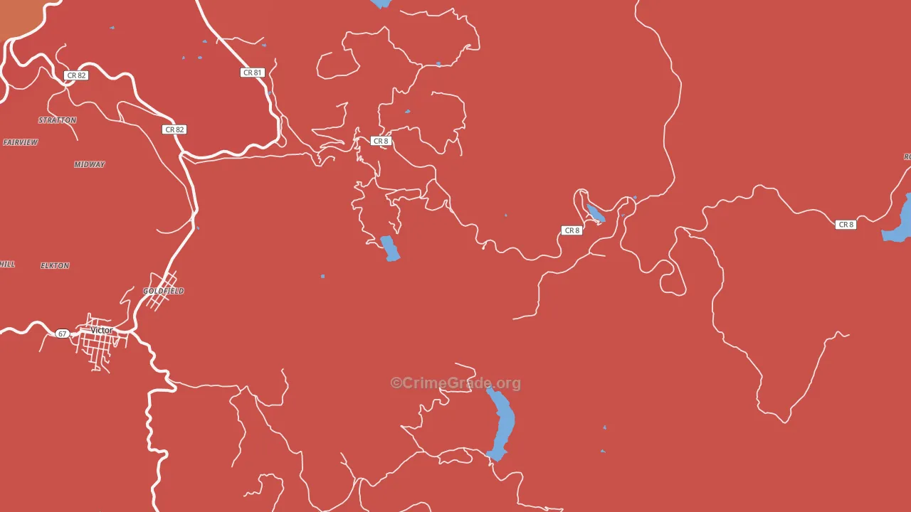 Goldfield, CO Map of Arson Rates