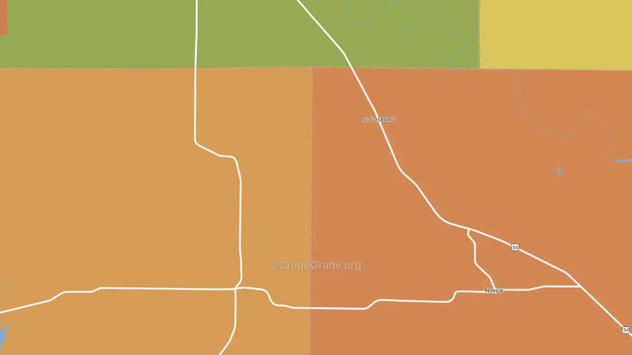 Goldsboro, TX Map of Arson Rates