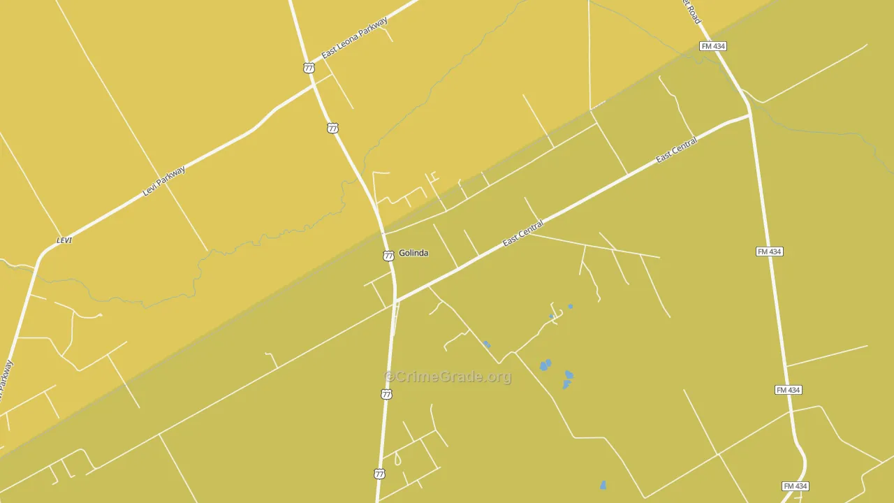 Golinda, TX Map of Arson Rates