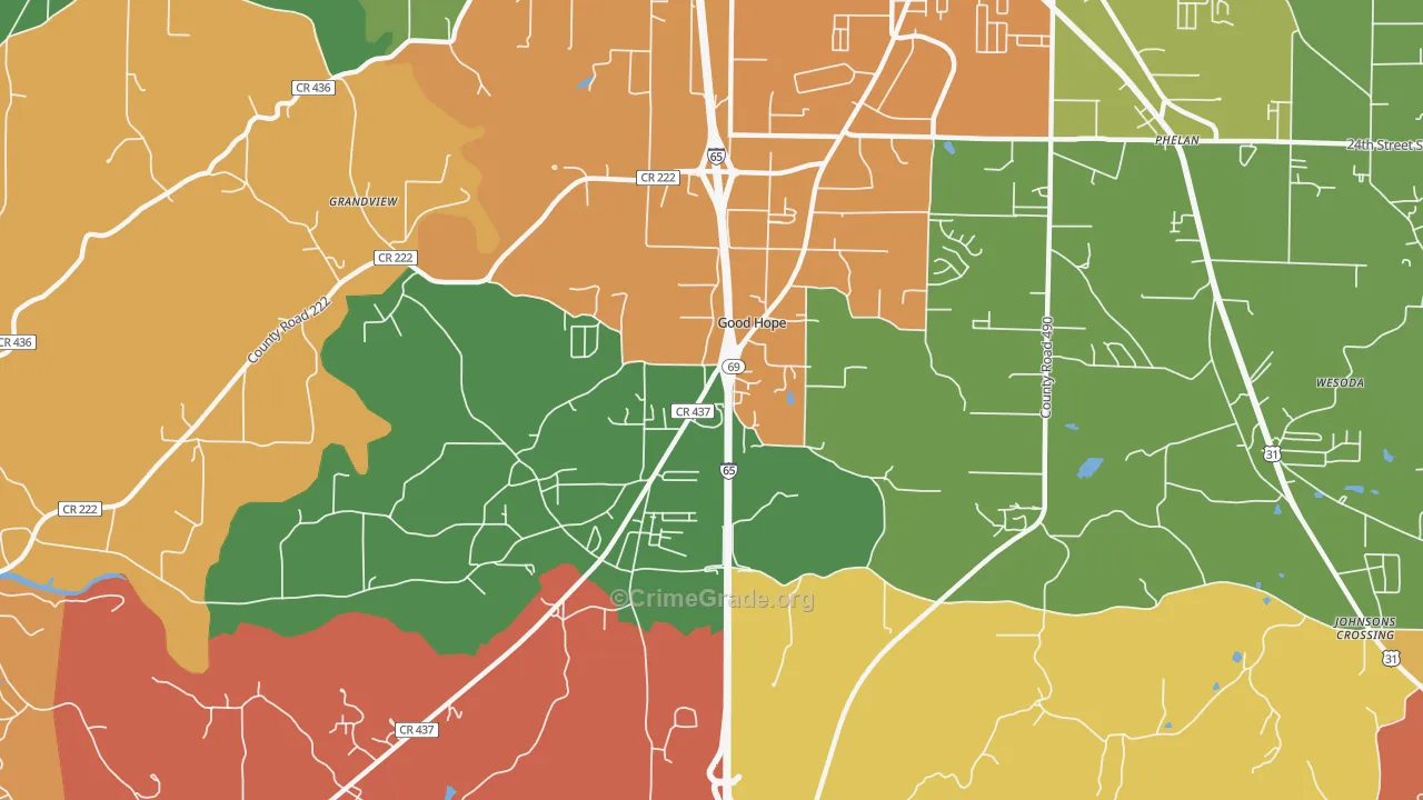 Good Hope, AL Map of Arson Rates