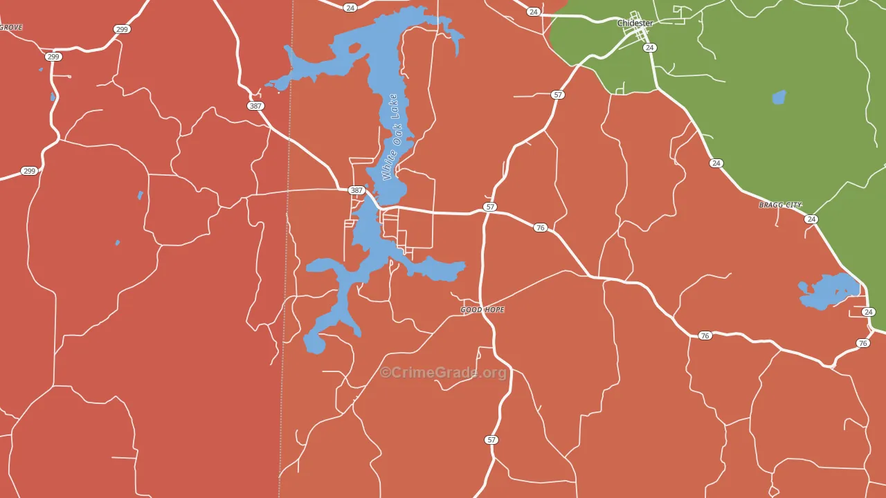 Good Hope, AR Map of Arson Rates