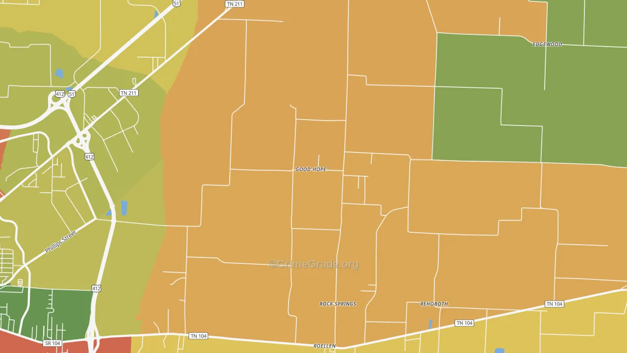 Good Hope, TN Map of Arson Rates