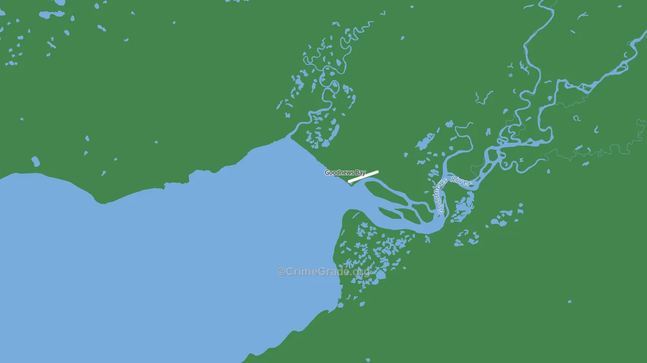 Goodnews Bay, AK Map of Arson Rates